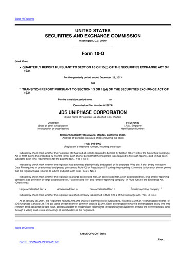 Thumbnail VIAVI Solutions
 10-Q Quarterly Report FY2014 