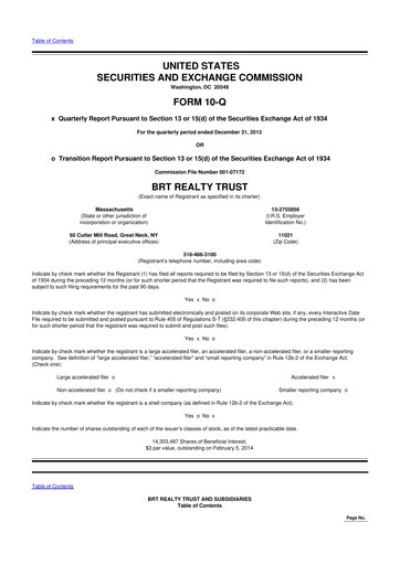 Thumbnail BRT Apartments 10-Q Quarterly Report FY 