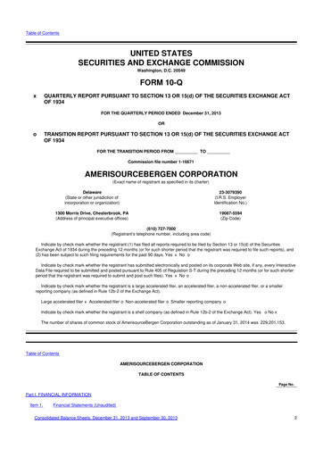 Vorschaubild Cencora 10-Q Quartalsbericht 2014 