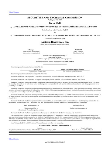 Thumbnail Vericel
 10-K Annual Report 2013