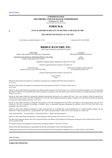 Thumbnail Dime Community Bancshares 10-K Annual Report 2013