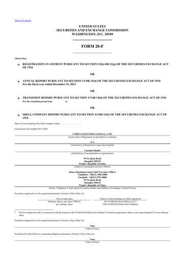 Thumbnail Trip.com 20-F Annual Report 2013