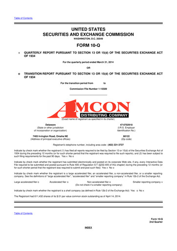 Vorschaubild AMCON Distributing Company 10-Q Quartalsbericht 2014 