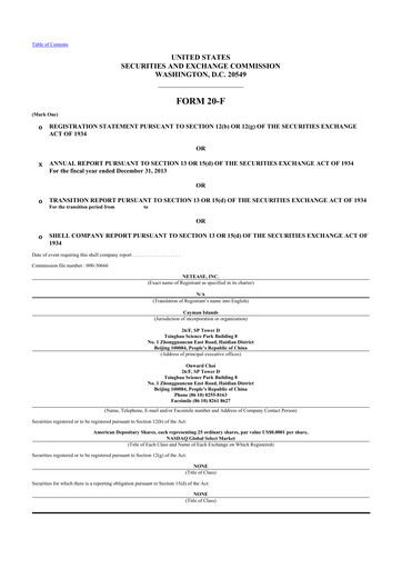 Thumbnail NetEase 20-F Annual Report 2013