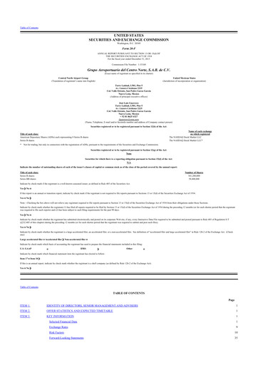 Thumbnail Grupo Aeroportuario Centro Norte
 20-F Annual Report 