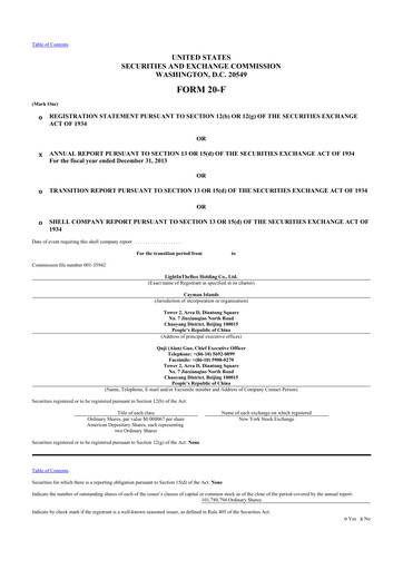 Thumbnail LightInTheBox Holding 20-F Annual Report 2013