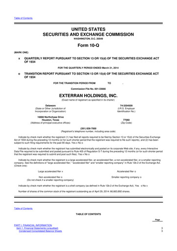 Miniature Archrock 10-Q Rapport trimestriel 2014 