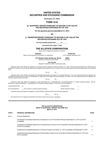 Vorschaubild Allstate 10-Q Quartalsbericht 2014 