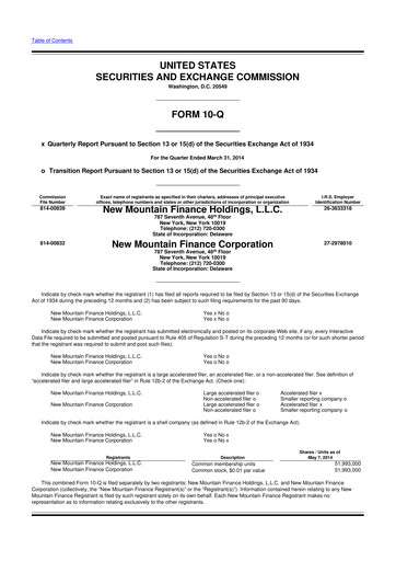 Thumbnail New Mountain Finance Corporation 10-Q Quarterly Report FY 