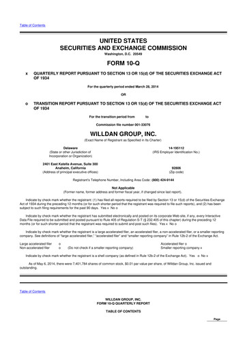 Thumbnail Willdan Group
 10-Q Quarterly Report FY2014 