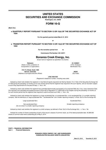 Thumbnail Civitas Resources 10-Q Quarterly Report FY2014 