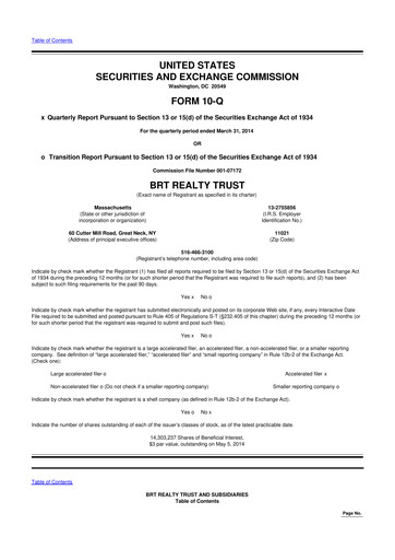 Thumbnail BRT Apartments 10-Q Quarterly Report FY 