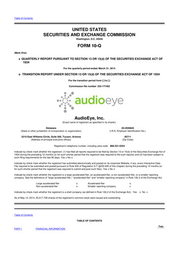Thumbnail AudioEye 10-Q Quarterly Report FY2014 