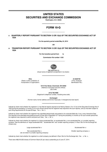 Miniature Kroger 10-Q Rapport trimestriel 2014 