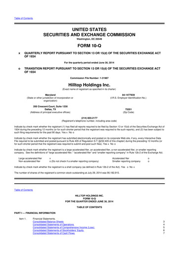 Miniature Hilltop Holdings 10-Q Rapport trimestriel 2014 