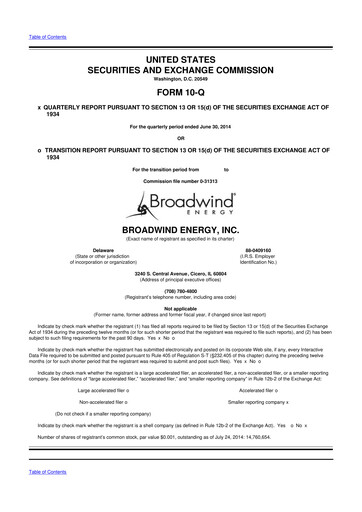 Thumbnail Broadwind 10-Q Quarterly Report FY 
