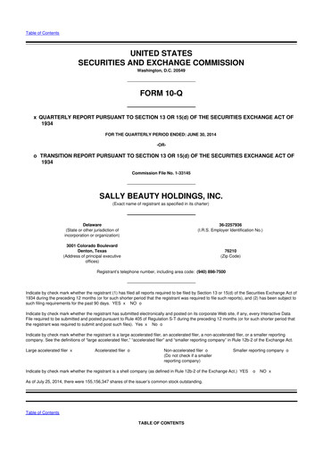 Thumbnail Sally Beauty Holdings 10-Q Quarterly Report FY2014 