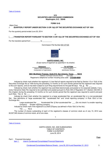 Miniature Harte Hanks 10-Q Rapport trimestriel 2014 