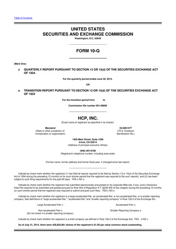 Thumbnail Healthpeak Properties
 10-Q Quarterly Report FY2014 