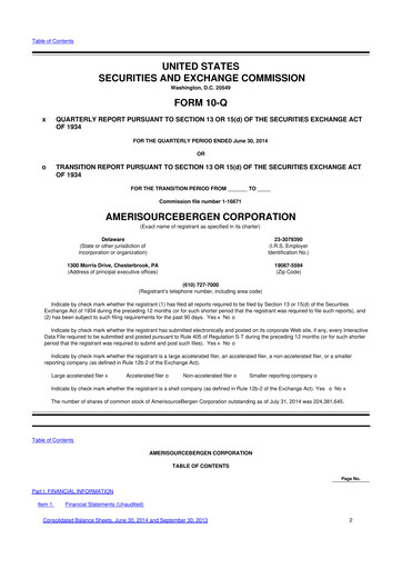 Vorschaubild Cencora 10-Q Quartalsbericht 2014 