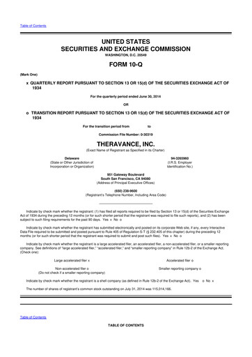 Thumbnail Innoviva 10-Q Quarterly Report FY2014 