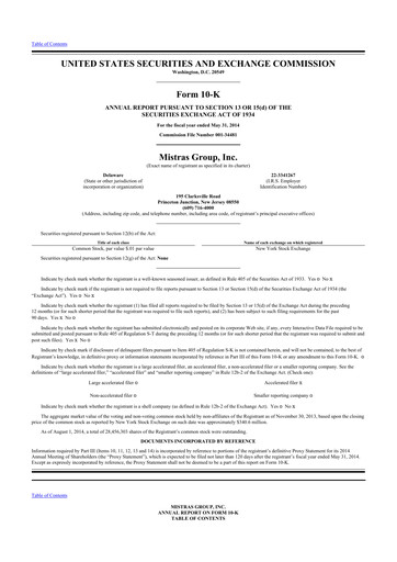 Thumbnail MISTRAS Group
 10-K Annual Report 2014