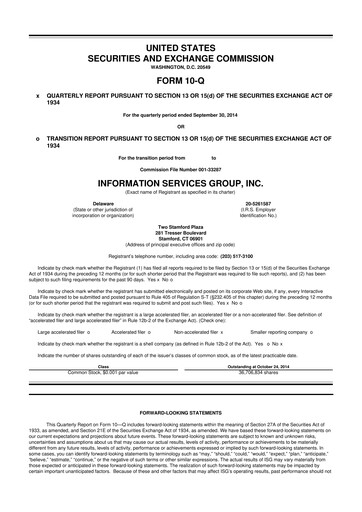 Thumbnail Information Services Group 10-Q Quarterly Report FY2014 