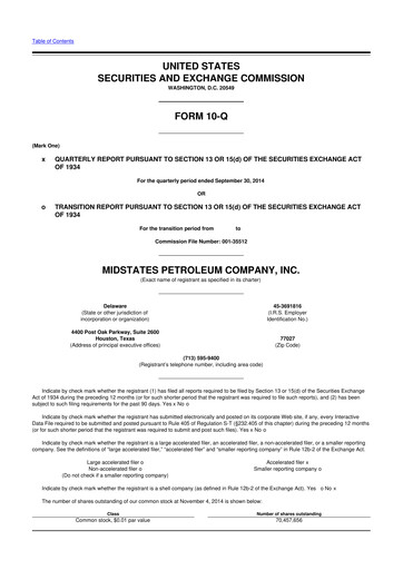 Miniature Amplify Energy
 10-Q Rapport trimestriel 2014 