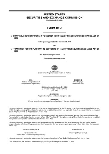 Miniature Kroger 10-Q Rapport trimestriel 2014 