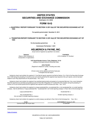 Thumbnail Helmerich & Payne

 10-Q Quarterly Report FY2015 