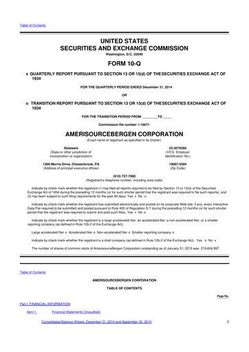 Vorschaubild Cencora 10-Q Quartalsbericht 2015 