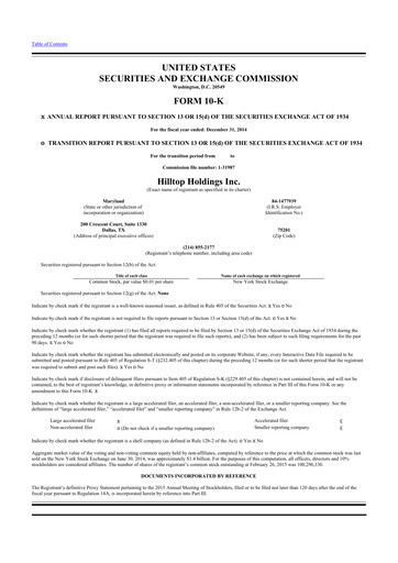 Thumbnail Hilltop Holdings 10-K Annual Report 2014