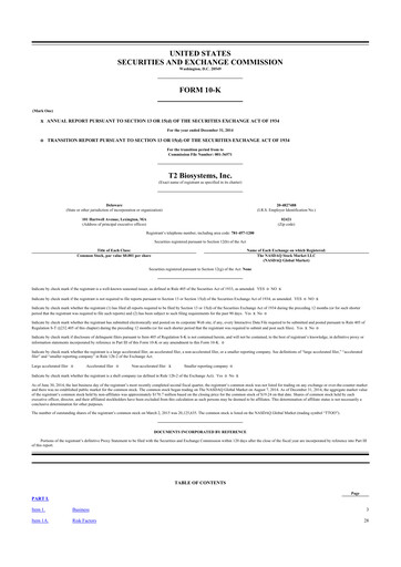 Thumbnail T2 Biosystems
 10-K Annual Report 2014