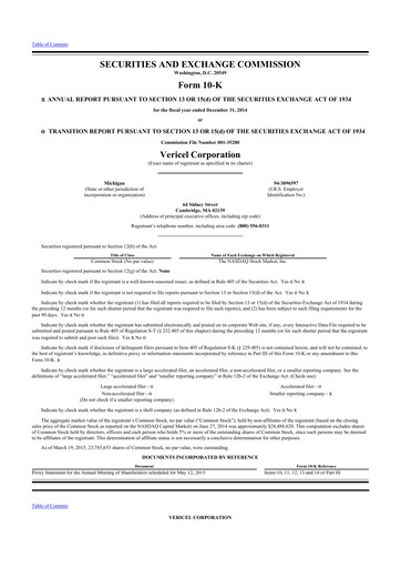 Thumbnail Vericel
 10-K Annual Report 2014