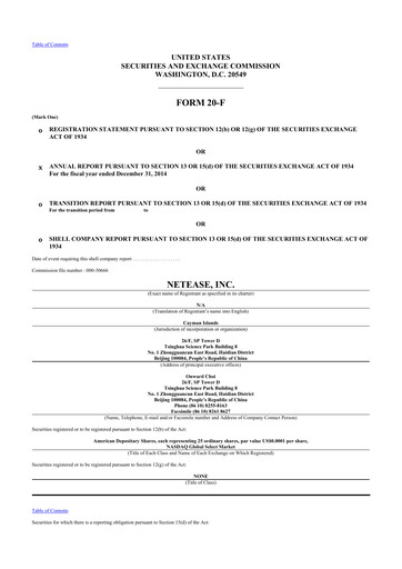 Thumbnail NetEase 20-F Annual Report 2014