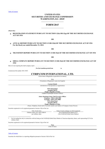 Thumbnail Trip.com 20-F Annual Report 2014