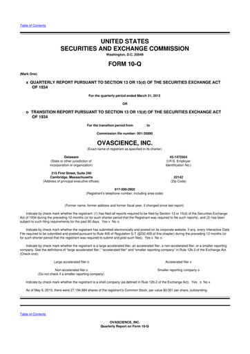 Thumbnail Tempest Therapeutics 10-Q Quarterly Report FY2015 