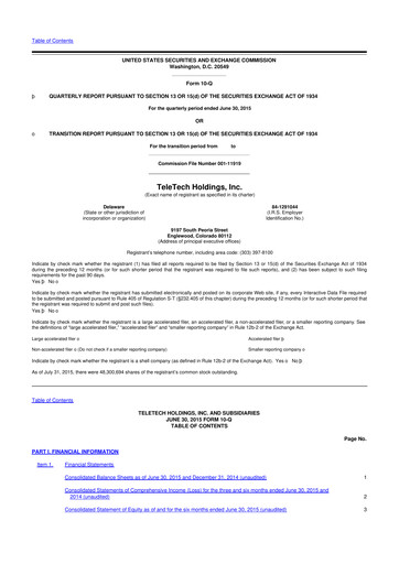 Thumbnail TTEC 10-Q Quarterly Report FY 