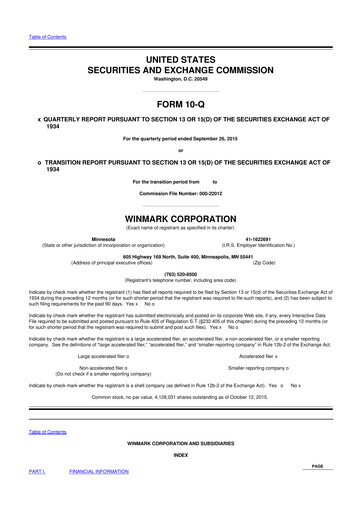 Thumbnail Winmark 10-Q Quarterly Report FY2015 