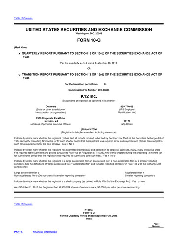 Thumbnail Stride (K12 Education)
 10-Q Quarterly Report FY2016 