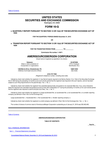 Vorschaubild Cencora 10-Q Quartalsbericht 2016 