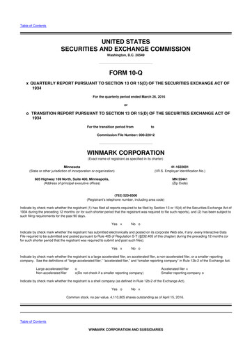 Thumbnail Winmark 10-Q Quarterly Report FY2016 