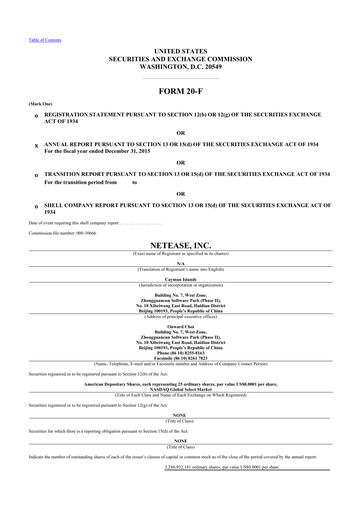 Thumbnail NetEase 20-F Annual Report 2015