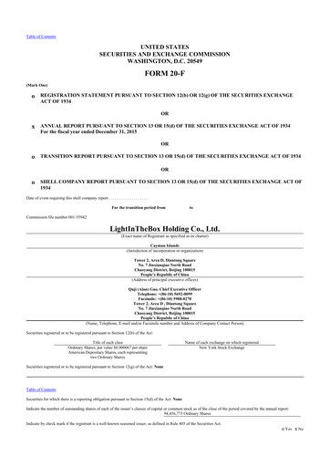 Thumbnail LightInTheBox Holding 20-F Annual Report 2015