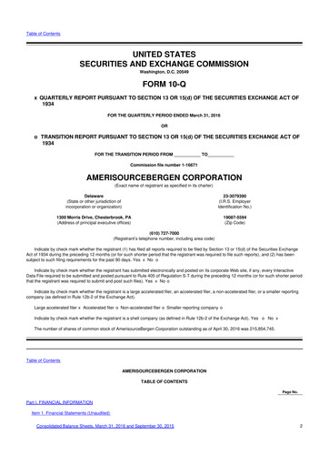 Vorschaubild Cencora 10-Q Quartalsbericht 2016 