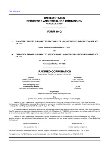 Thumbnail IRadimed 10-Q Quarterly Report FY2016 