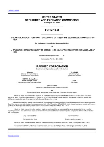 Thumbnail IRadimed 10-Q Quarterly Report FY2016 