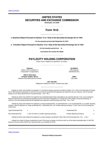 Thumbnail Paylocity 10-Q Quarterly Report FY2017 