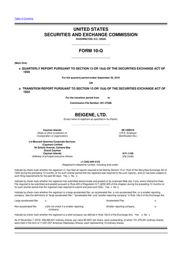 Thumbnail BeOne Medicines 10-Q Quarterly Report FY2016 