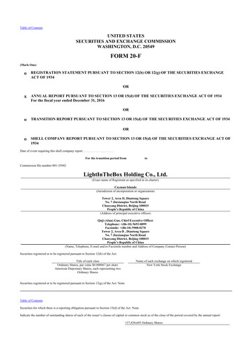 Thumbnail LightInTheBox Holding 20-F Annual Report 2016